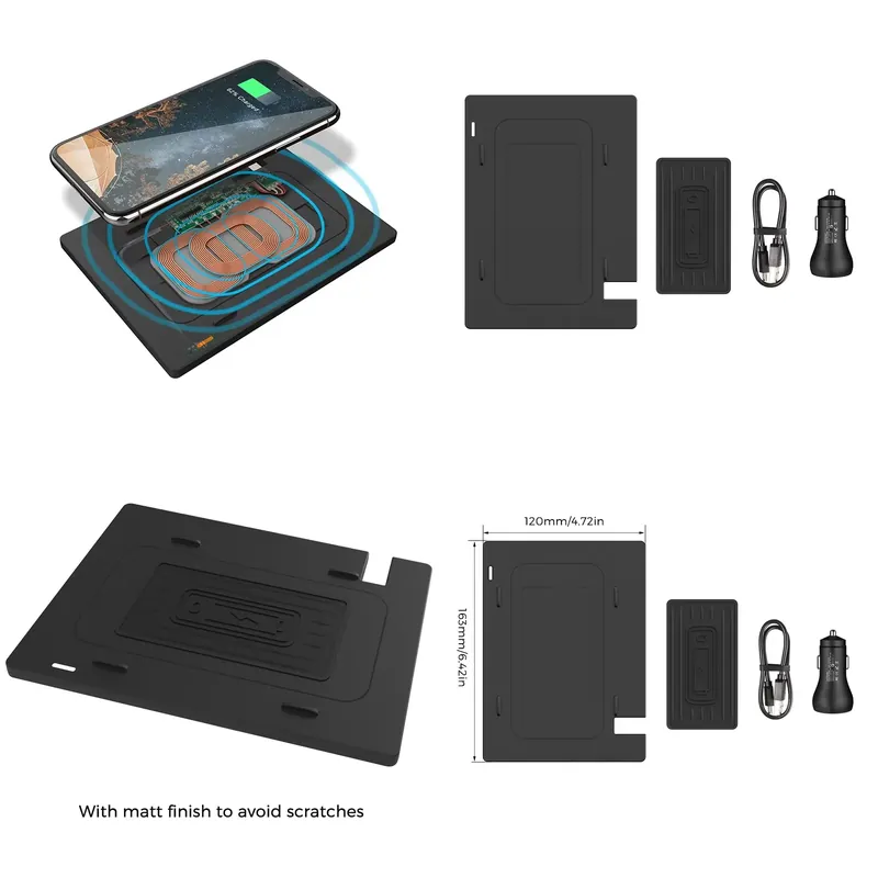 Wireless Charging Pad - 10W Draadloze Auto Oplader Voor Camry
