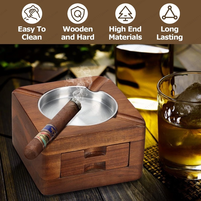 Houten sigarenasbak met telefo - Tablet Tech Accessories recensie en prijs