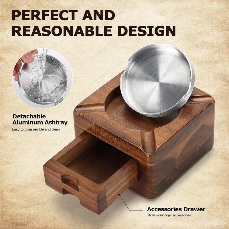 Houten sigarenasbak met telefo - Tablet Tech Accessories recensie en prijs